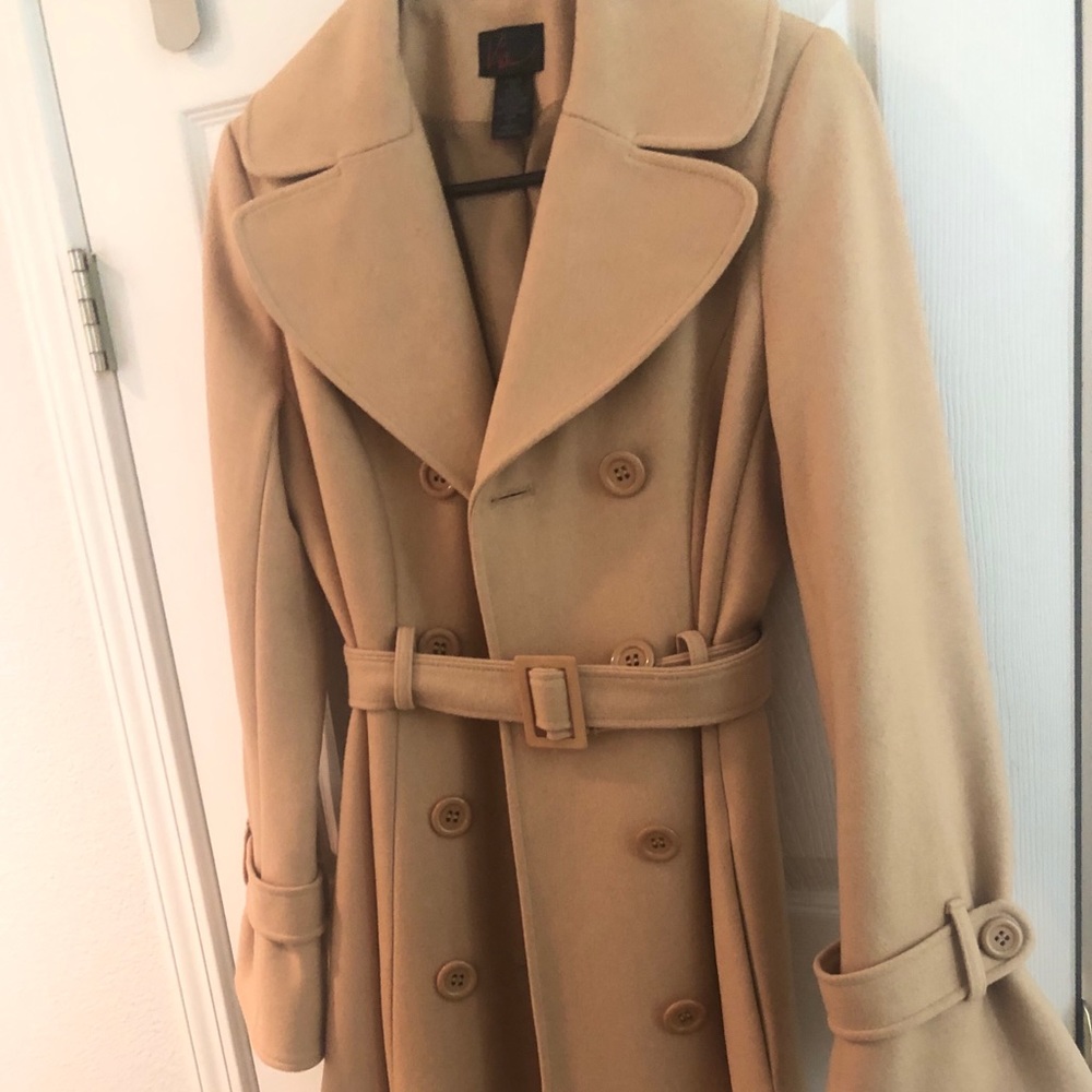 NEW mid-calf length wool blend trench coat!